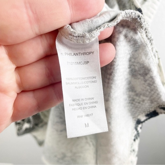 n:philanthropy Leonardo Twist Hem T Shirt Snake Cotton Mini Dress Medium Casual - Picture 5 of 5